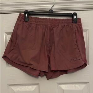 P'tula Pink Athletic Shorts with Elastic Waistband